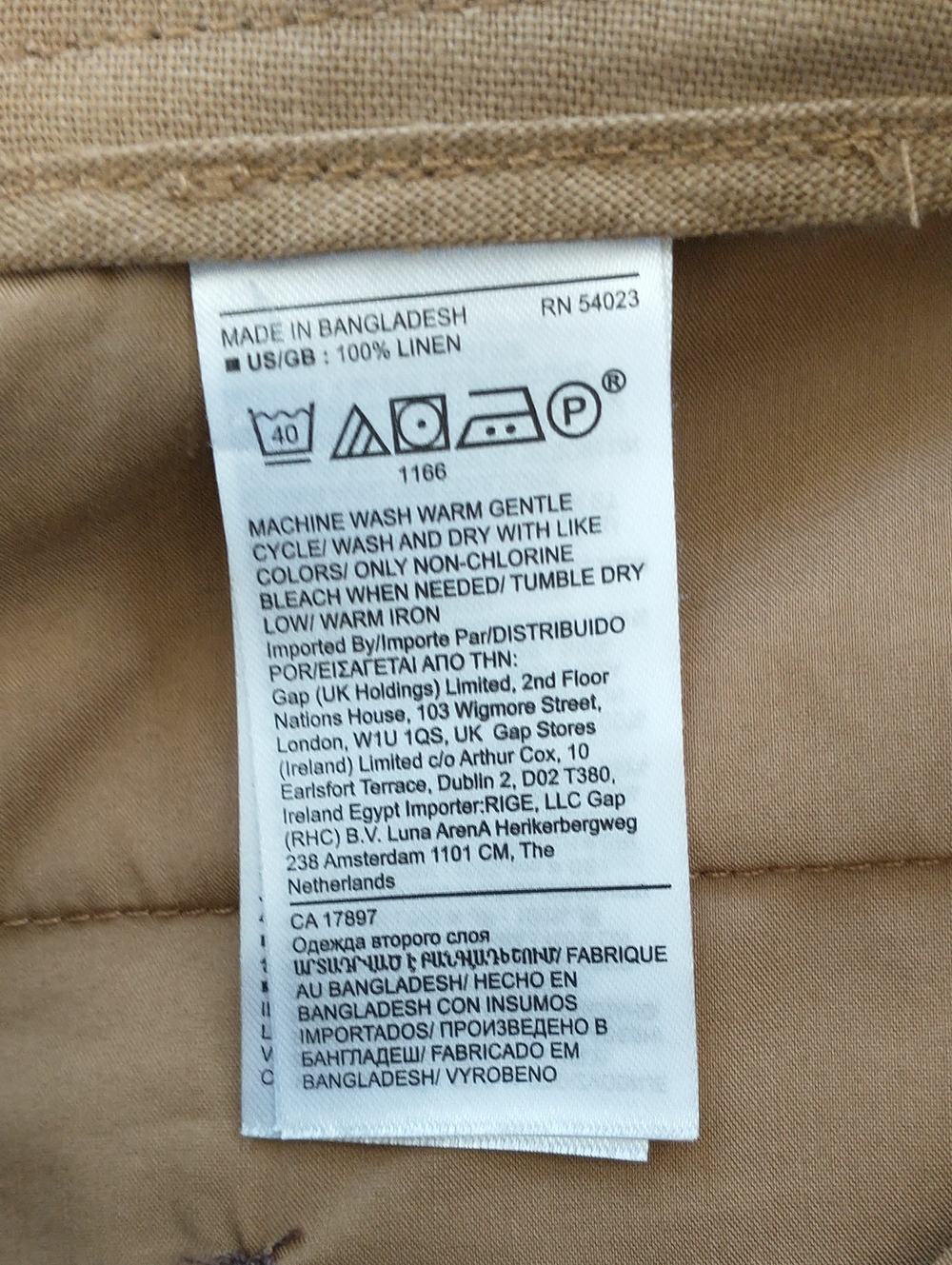Banana Republic High-Rise 100% Linen Pleated Pant Size 10 - Picture 6 of 6